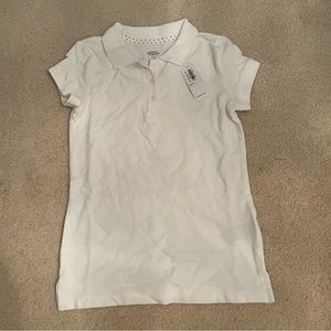 Old Navy White Short Sleeve Polo Size S 6-7